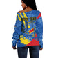 Personalized DR Congo Independence Day Off Shoulder Sweater Congo-Kinshasa Leopard