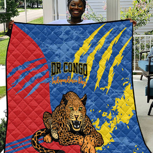 DR Congo Independence Day Quilt Congo-Kinshasa Leopard