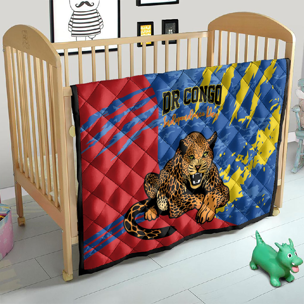 DR Congo Independence Day Quilt Congo-Kinshasa Leopard