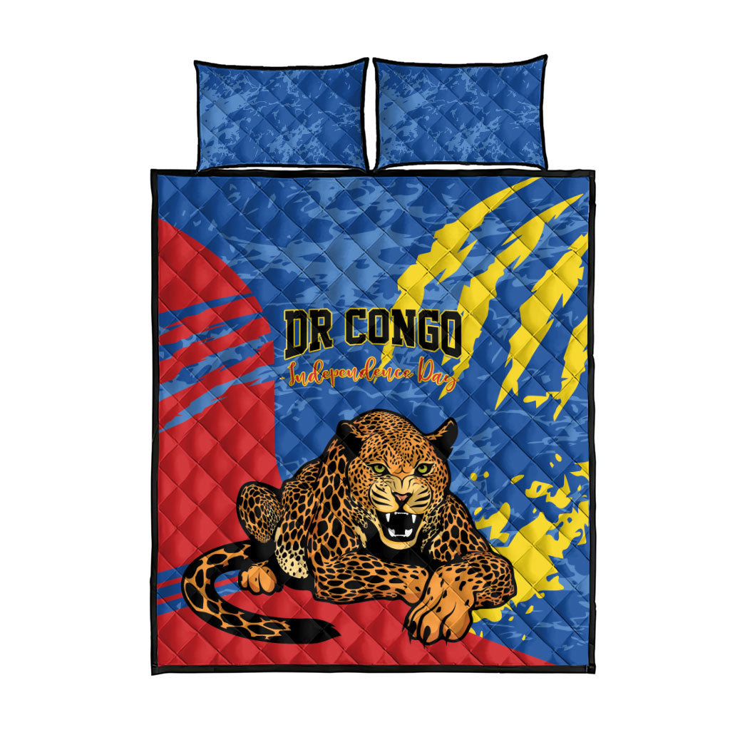 DR Congo Independence Day Quilt Bed Set Congo-Kinshasa Leopard