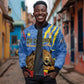 Personalized DR Congo Independence Day Sleeve Zip Bomber Jacket Congo-Kinshasa Leopard