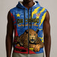 Personalized DR Congo Independence Day Sleeveless Zip Hoodie Congo-Kinshasa Leopard