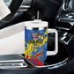 Personalized DR Congo Independence Day Tumbler With Handle Congo-Kinshasa Leopard