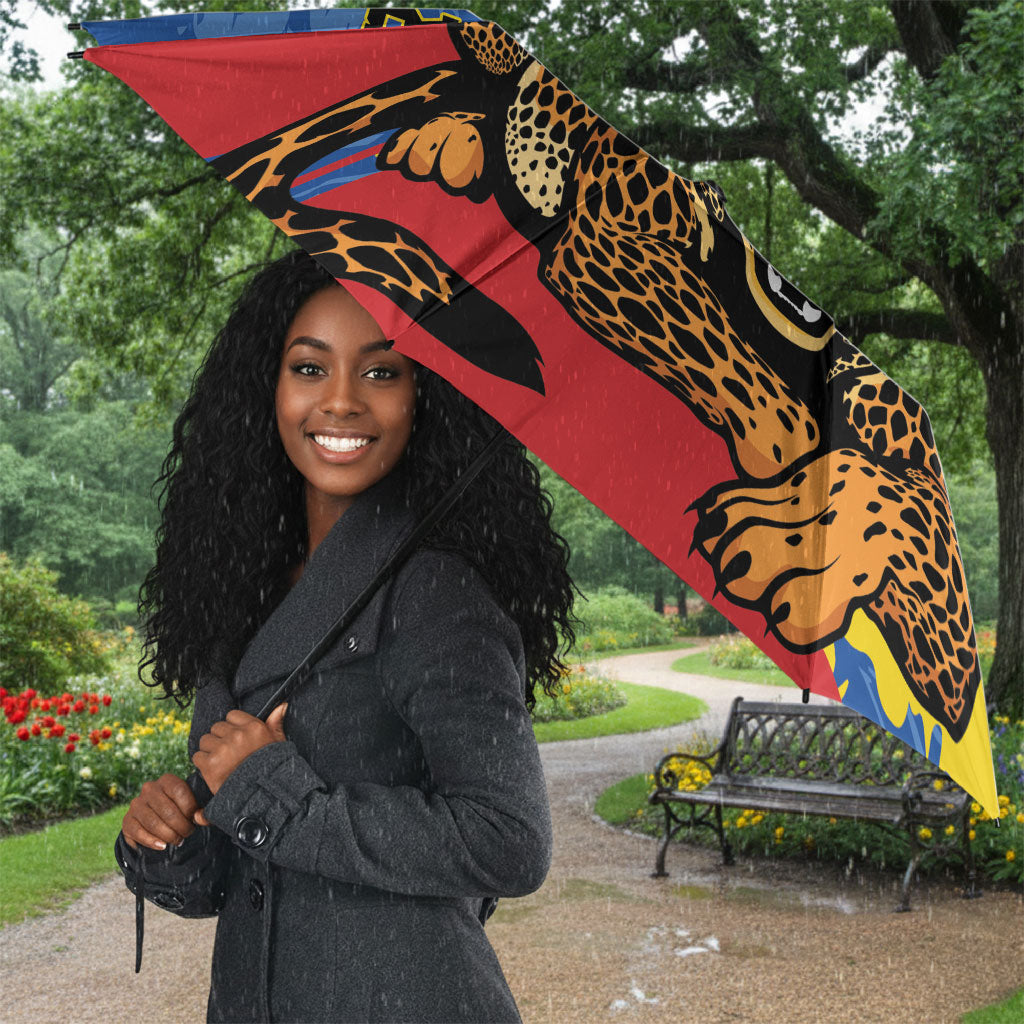 DR Congo Independence Day Umbrella Congo-Kinshasa Leopard