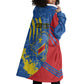 Personalized DR Congo Independence Day Wearable Blanket Hoodie Congo-Kinshasa Leopard