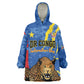Personalized DR Congo Independence Day Wearable Blanket Hoodie Congo-Kinshasa Leopard