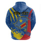 Personalized DR Congo Independence Day Zip Hoodie Congo-Kinshasa Leopard