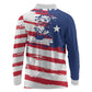 Liberia Flag Long Sleeve Polo Shirt Grunge Stylized