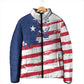 Liberia Flag Padded Jacket Grunge Stylized