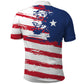 Liberia Flag Polo Shirt Grunge Stylized