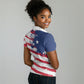 Liberia Flag Women Polo Shirt Grunge Stylized