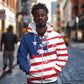Liberia Flag Zip Hoodie Grunge Stylized
