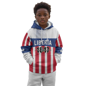 Personalized Liberia 1847 Kid Hoodie Happy Independence Day