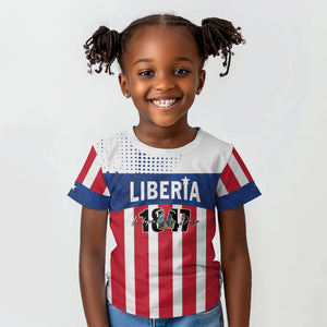 Personalized Liberia 1847 Kid T shirt Happy Independence Day