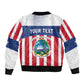 Personalized Liberia 1847 Sleeve Zip Bomber Jacket Happy Independence Day