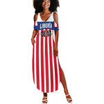 Personalized Liberia 1847 Summer Maxi Dress Happy Independence Day