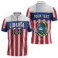 Personalized Liberia 1847 Zipper Polo Shirt Happy Independence Day