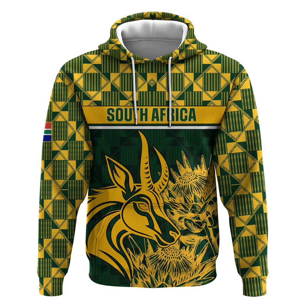 Custom South Africa Rugby Hoodie - Go Springboks with African Pattern ...