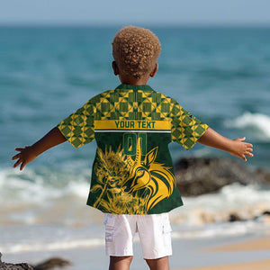 Custom South Africa Rugby Kid Hawaiian Shirt - Go Springboks with African Pattern