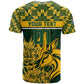 Custom South Africa Rugby T shirt - Go Springboks with African Pattern