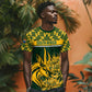Custom South Africa Rugby T shirt - Go Springboks with African Pattern