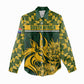 Custom South Africa Rugby Women Casual Shirt - Go Springboks with African Pattern LT01