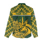 Custom South Africa Rugby Women Casual Shirt - Go Springboks with African Pattern LT01
