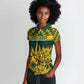 Custom South Africa Rugby Women Polo Shirt - Go Springboks with African Pattern