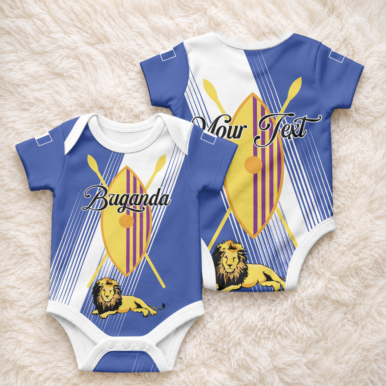 Personalised Buganda Baby Onesie Ekitiibwa kya Buganda