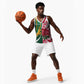 Custom South Africa and England Rugby Basketball Jersey - The Red Rose with Protea Pattern - African Pride