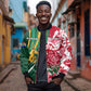 Custom South Africa and England Rugby Bomber Jacket - The Red Rose with Protea Pattern