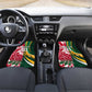 South Africa and England Rugby Car Mats - The Red Rose with Protea Pattern