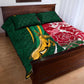 South Africa and England Rugby Quilt Bed Set - The Red Rose with Protea Pattern
