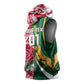Custom South Africa and England Rugby Sleeveless Hoodie - The Red Rose with Protea Pattern - African Pride