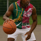 Custom South Africa and England Rugby Sleeveless Hoodie - The Red Rose with Protea Pattern - African Pride