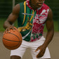 Custom South Africa and England Rugby Sleeveless Zip Hoodie - The Red Rose with Protea Pattern - African Pride