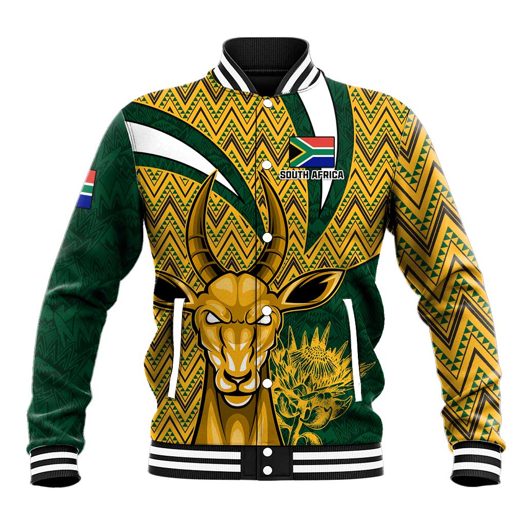 Custom South Africa Rugby Baseball Jacket - Come On Bokke, Champion World Cup LT01