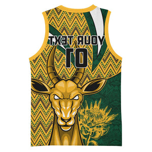 Custom South Africa Rugby Basketball Jersey - Come On Bokke, Champion World Cup - African Pride