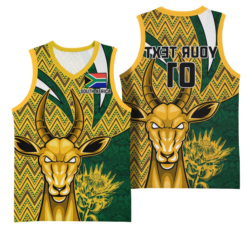 Custom South Africa Rugby Basketball Jersey - Come On Bokke, Champion World Cup - African Pride