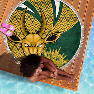South Africa Rugby Beach Blanket - Come On Bokke, Champion World Cup