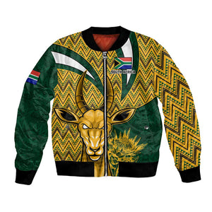 Custom South Africa Rugby Bomber Jacket - Come On Bokke, Champion World Cup