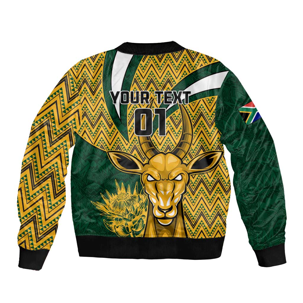 Custom South Africa Rugby Bomber Jacket - Come On Bokke, Champion World Cup