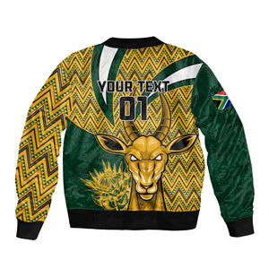 Custom South Africa Rugby Bomber Jacket - Come On Bokke, Champion World Cup
