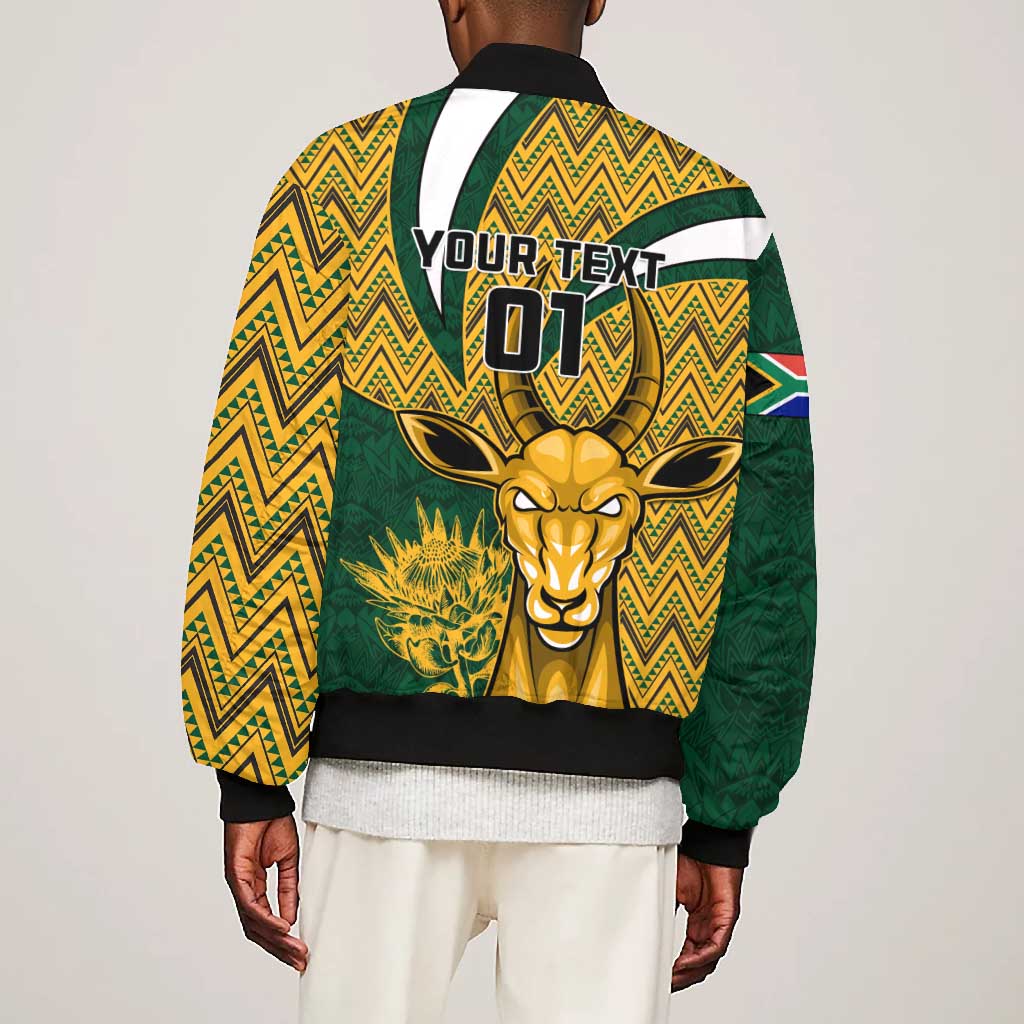 Custom South Africa Rugby Bomber Jacket - Come On Bokke, Champion World Cup