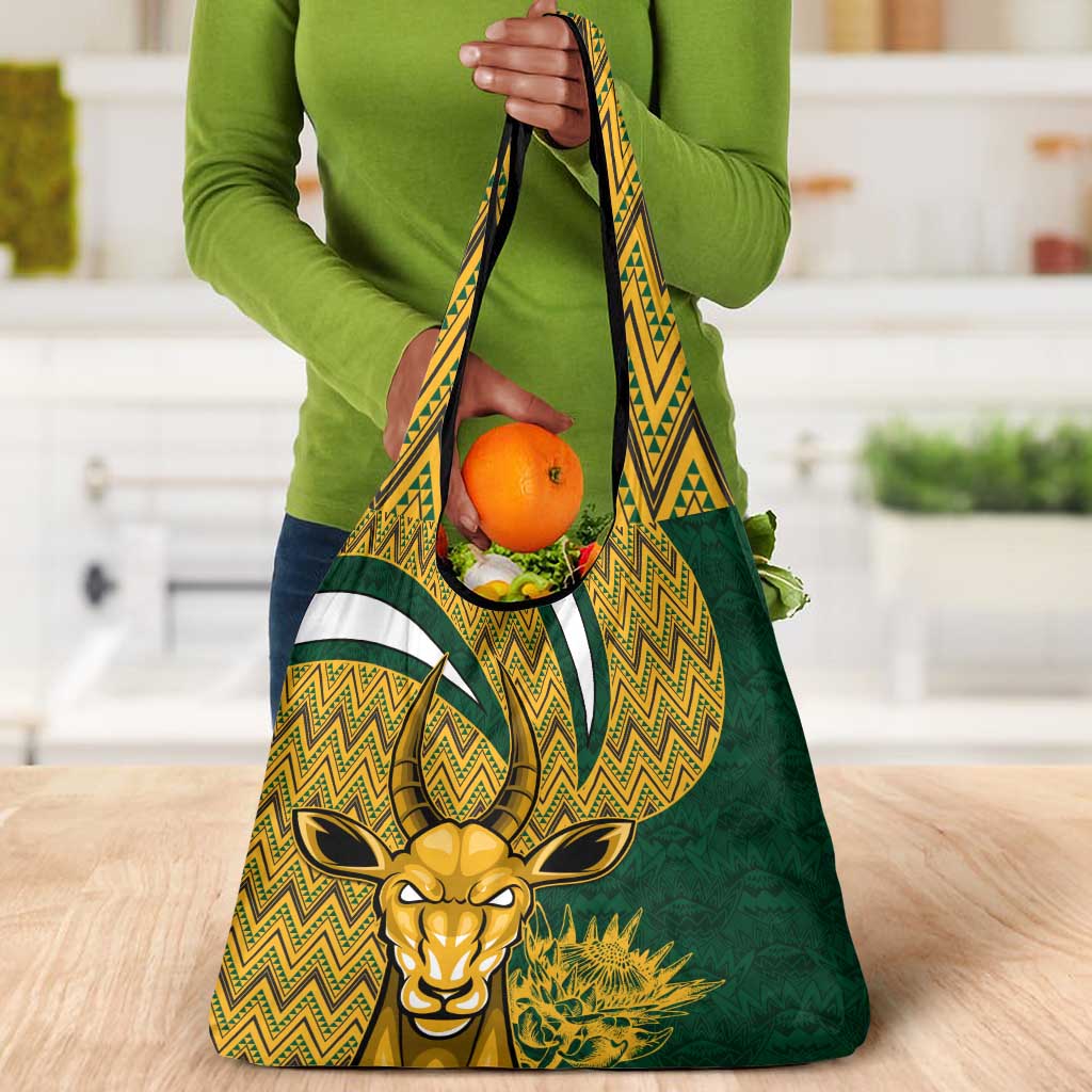 South Africa Rugby Grocery Bag - Come On Bokke, Champion World Cup