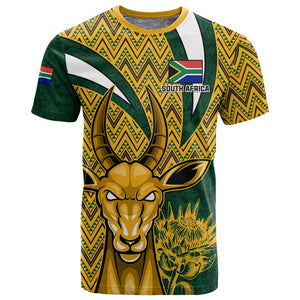 Custom South Africa Rugby T shirt - Come On Bokke, Champion World Cup