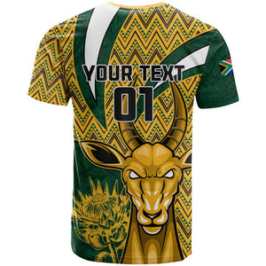 Custom South Africa Rugby T shirt - Come On Bokke, Champion World Cup