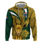 Custom South Africa Rugby Zip Hoodie - Come On Bokke, Champion World Cup