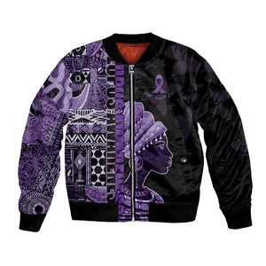 Personalized African Lady Lupus Awareness Bomber Jacket Fight Support Cure