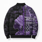 Personalized African Lady Lupus Awareness Bomber Puffer Jacket Fight Support Cure